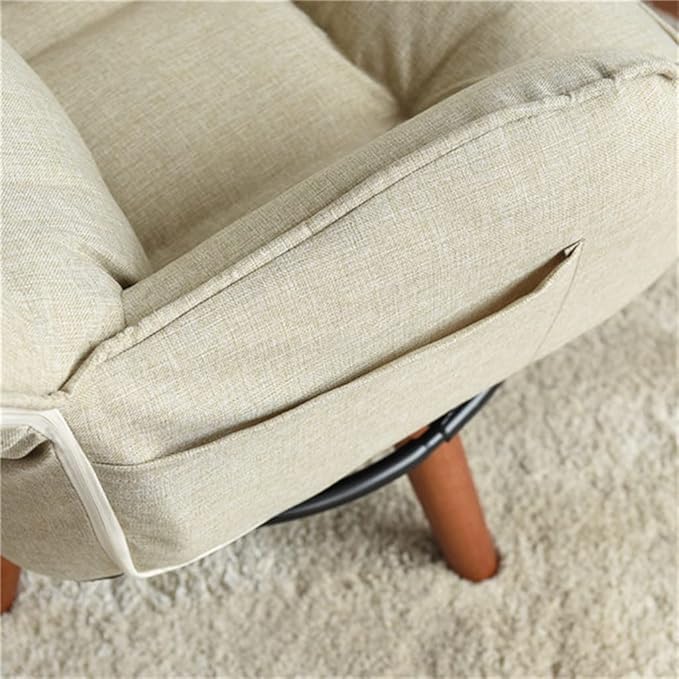 Office Chair Gaming Chair Computer Chair Sofa Low Swivel Chair Contemporary Swivel Arm Chair Home Living Room Furniture Reclining Folding Armchair (Color : Brown with Stool Size : 108x70x60
