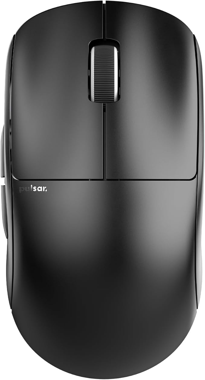 Pulsar Gaming Gears X2 Mini Premium Black Wireless Gaming Mouse Superior Grip Ultra Lightweight 1.83oz (52g) Symmetrical 2.4Ghz 1ms 26000 DPI PAW3395 (Mini Wireless Premium Black) (Renewed)