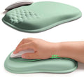 Hokafenle Ergonomic Wrist-Hugging Mouse Pad Wrist Support U-Shaped Holding Wrist Rest Mousepad for Carpal Tunnel Pain Relief with Cushioned Memory Foam Slope Massage Bulge (10.2x8.3 inLight Green)