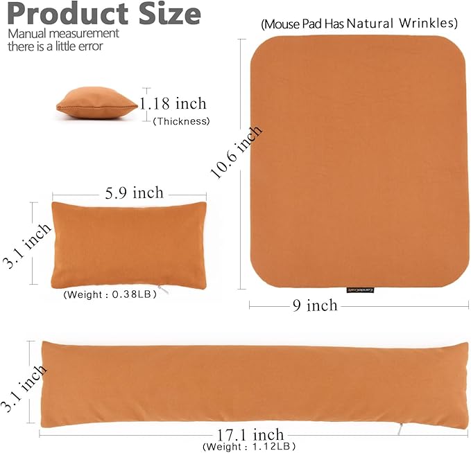 Large Mouse Pad Wrist Support Set Bean Bag Mouse and Keyboard Wrist Rest Filled Ergo Beads Easy Typing Gaming Home Office (Mouse Pad Wrist Support Set)