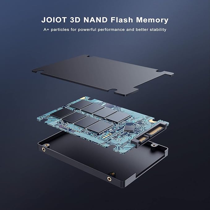 1TB SSD Internal Solid State Hard Drive 3D NAND 2.5inch SATA III Internal SSD Up to 550MB/s Upgraded Performance for PC Laptop Game Creation