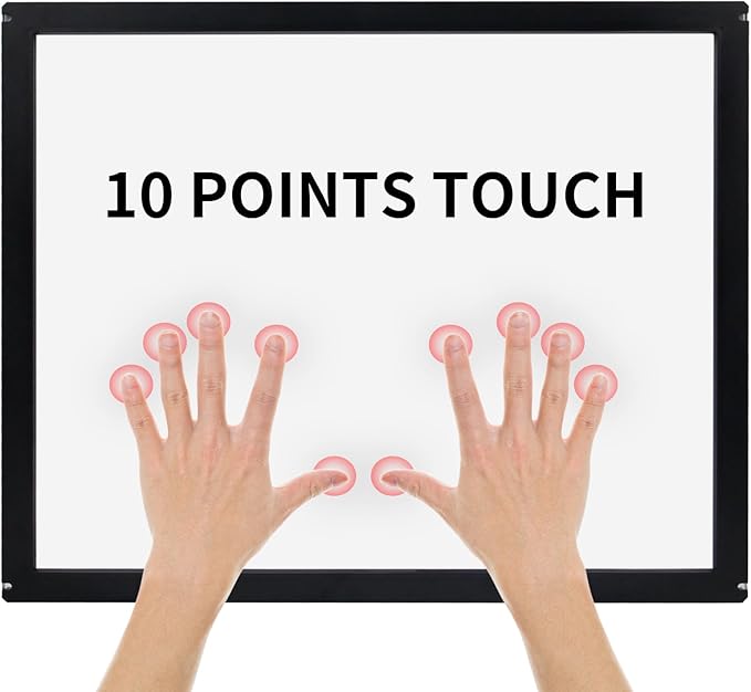 19 Inch（4:3） Multi Points IR Touch Screen Panel Infrared Touch Panel USB Interface with Tempered Glass for Kiosks Touch Monitor Touch All in one