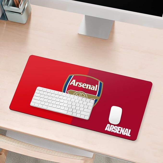 Head Case Designs Officially Licensed Arsenal FC Full Color Crest Logo &amp Patterns 23.62 x 11.81 x 0.12 inches (600 x 300 mm) - L Gaming Office Desk PC Keyboard Mouse Mat Pad