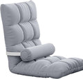 Floor Gaming Chair Convertible Lazy Sofa Chair with 5-Position Adjustable Backrest Meditation Chair Removable and Washable Chair Cover for Reading Meditating(Gray)