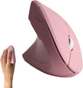 Urby Left Handed Mouse Vertical Left Handed Ergonomic Wireless Mouse Ideal for Lefty Users Gaming &amp Office Use Compatible with Windows/macOS/iPadOS. Pink