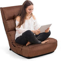 S AFSTAR Folding Floor Chair Floor Gaming Chair with 5-Position Adjustable Headrest &amp 4-Position Backrest Side Pocket &amp Thicken Cushion Padded Floor Seat Lazy Chair for Living Room Bedroom