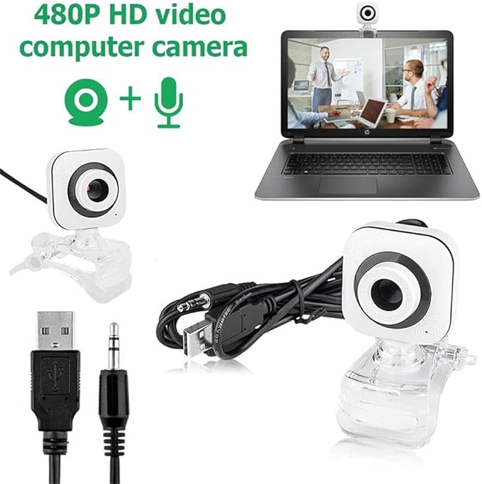 Rotatable Web Camera Webcams PC Computer Built-in Night LED Lights Laptop Live Broadcast Video Calling Work