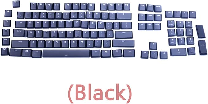 109 Keycaps of Complete Set to Replace for Logitech G915/G913/G815/G813 TKL RGB Mechanical Gaming Keyboard (Black)