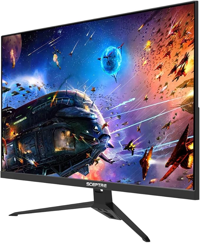 Sceptre New 27-inch IPS Gaming Monitor up to 165Hz DisplayPort HDMI 300 Lux Build-in Speakers Machine Black 2025 (E278B-FPT168 Series)