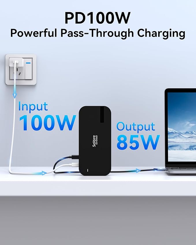 Selore USB C Dock 3 HDMI Docking Station Dual Monitor 16-in-1 Laptop Docking Station 3 Monitors with Triple HDMI 10Gbps USB A/C 3.1 100W PDSD/TF Ethernet USB C Hub USB C Dongle for Windows Mac