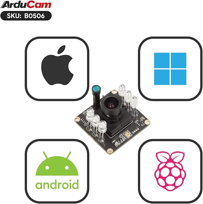 Arducam 1080P USB Camera Day &amp Night Vision Webcam for Computer 2MP Automatic IR-Cut Switching All-Day Image Infrared Camera USB2.0 for Windows Linux Android and Mac OS