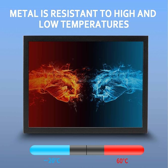 VSDISPLAY Portable Industrial Monitor with Dual Speaker15 Inch 1024x768 4:3 IPS LCD Touchscreen and VGA DVI Video InputMetal Shell with Bracket