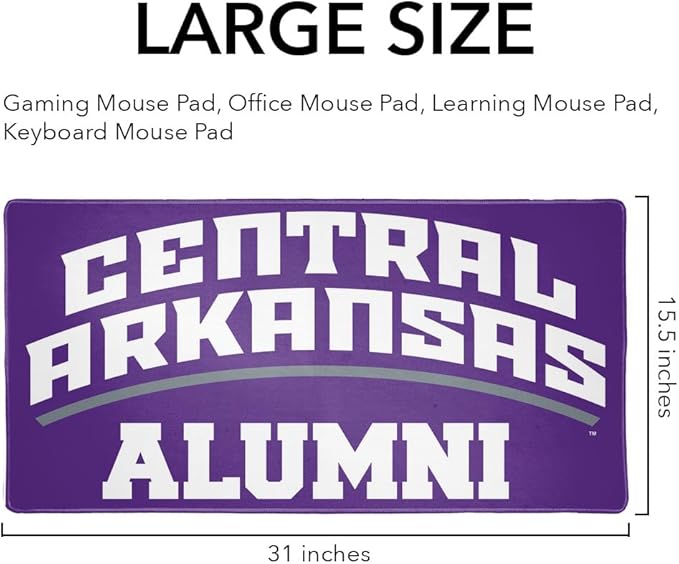 University of Central Arkansas Alumni Large Gaming Mouse Pad Desk Mat with Stitched Edges Non-Slip Base for Gamer Home and Office 31.5 x 15.7