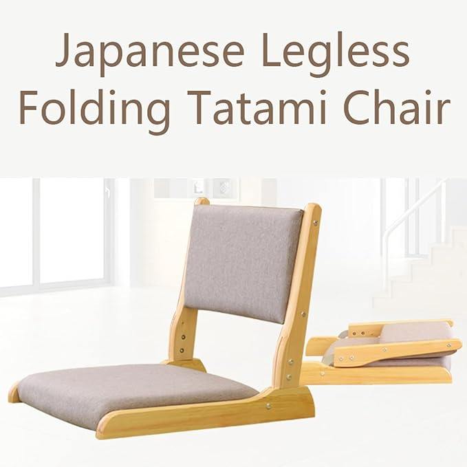 ELEFOCUS Tatami Floor ChairFloor SeatingFloors Chair with Back SupportFloors Meditation Chairs with Back Support(Style C)