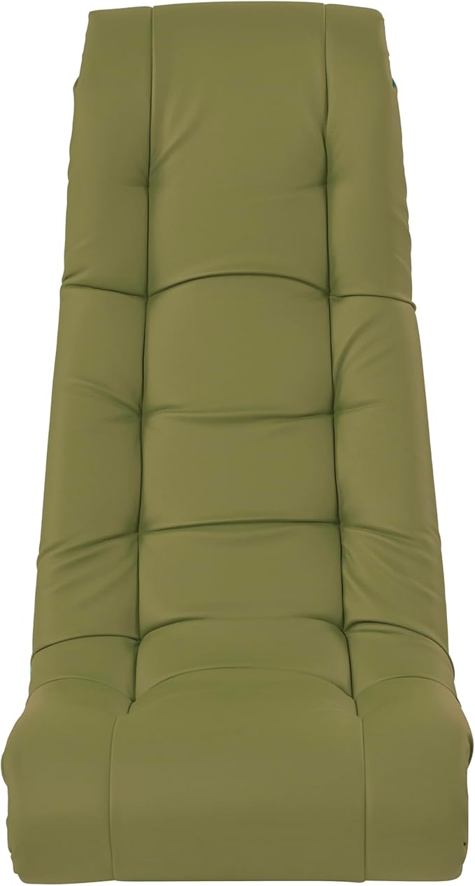 FDP Tufted Floor Rocker for Kids Teens and Adults Comfortable Ergonomic Chair for Reading Playing Video Games or Watching TV - Fern Gray 10488-FG
