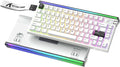 ATTACK SHARK R85 HE Wired 75% Hall Effect Rapid Trigger Mechanical RGB Gaming Keyboard with 8K Polling0.05mm RT Accuracy0.08MS LatencyMagnetic Switch5 Layer Sound DampedDriver for PC(Star White)