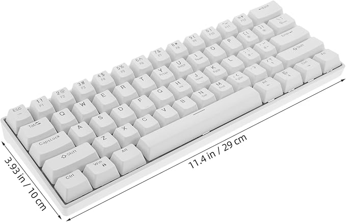 Compact Keys Wired Mechanical Gaming Keyboard RGB Backlighting for Pc and Laptop Ergonomic Design Enhanced Visibility for Gamers and Professionals