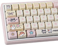 PBT Keycaps 132 Keys Pixel Cat Keycaps Dye-Sublimation Cute Keycap Mao Profile Custom Keycap for Cherry Gateron MX Swithes Mechanical Gaming Keyboards