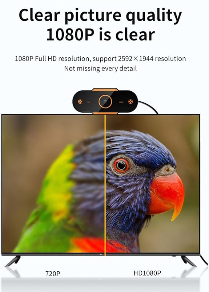 1080p HD Streaming Webcam with Microphone USB PC Camera for Gaming &amp Desktop 110° Wide Angle Fast Auto Focus Ideal for Video Calls &amp Live Streaming