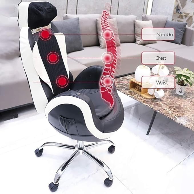 Ergonomic Massage Office Chair with Lumbar Support and Adjustable Neck Module High Back PC Gaming Chair with Footrest