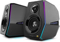 HECATE G5000 Bluetooth Computer Gaming Speakers Hi-Res Audio Wireless Desktop Speakers 88W RMS Powered Bluetooth 3.5mm AUX USB Optical Coaxial Inputs for PC/PS4/PS5/Laptop/TV RGB Light