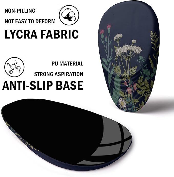 Ergonomic Mouse Pad with Wrist Rest Support Memory Foam &amp Polyurethane Weeds