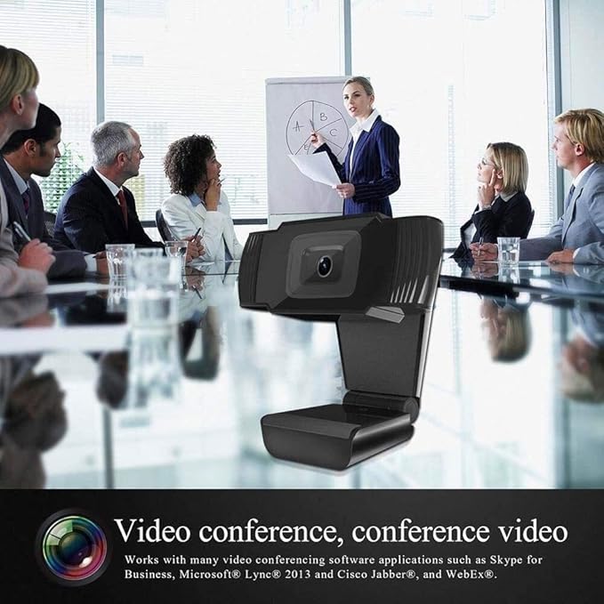 Webcam 480P HD Autofocus Widescreen Web Camera Cam with Noise Reduction Microphones Used for Video Calling Recording for Computer Desktop Laptop Suitable for Home Computer Equi