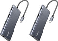 Anker USB C Hub 11-in-1 Docking Station with 4K@60Hz HDMI and DP 85W Power Delivery USB-C&amp3 USB-A Data Ports 1 Gbps Ethernet 3.5mm Audio microSD and SD Card Reader (Pack of 2)