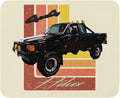 1985 Hilux 4x4 Marty McFly Pickup Truck Car Art Mouse Pad Non-Slip Rubber Base