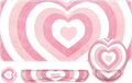 iLeadon Pink Desk Mat Desk Pad + Pink Mouse Pad with Wrist Rest + Keyboard Wrist Rest + Coaster 4in1 Mouse Pad Set Mouse and Keyboard Pad for Home Office Heart Pink