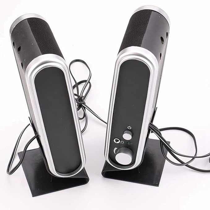 4 Pcs USB Computer Speakers Portable Speaker Stereo 3.5mm with Ear Jack for Desktop PC Laptop