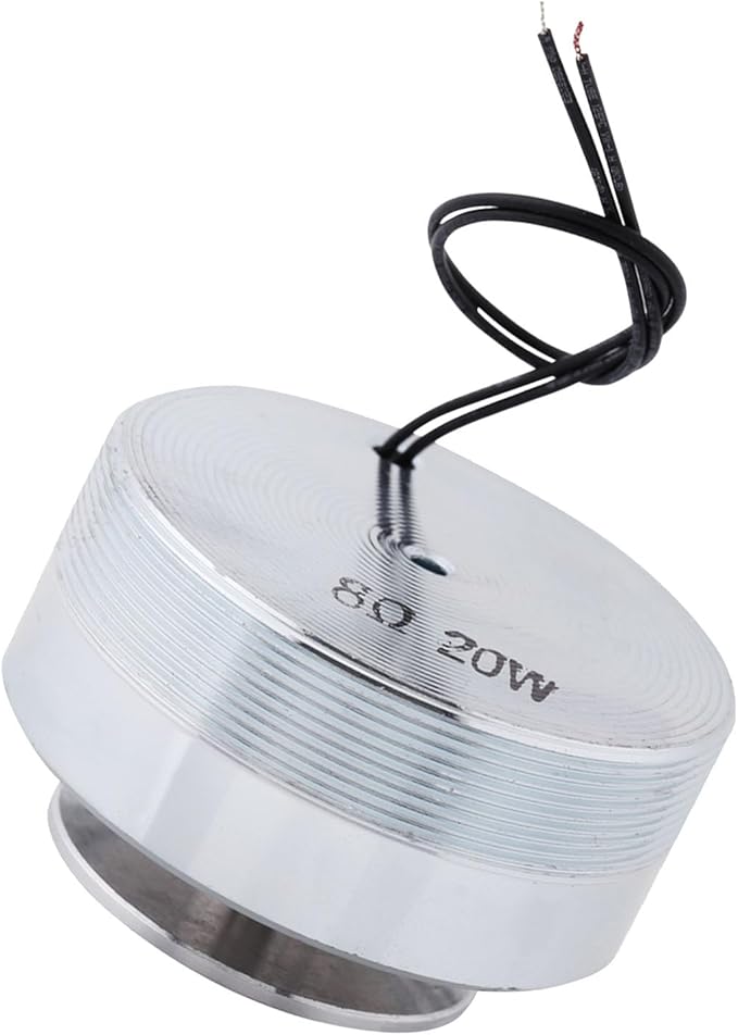 FLEXMAN Vibration Speaker 50mm Round Steel Electrodynamic Full Spectrum Band Resonance Speaker for Computer Laptop MP3 MP4 CD Mobile Phone (8Ω 20W)