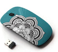 Graphic4You Mandala Flower (Turquoise) Ergonomic Wireless Mouse with Nano Receiver