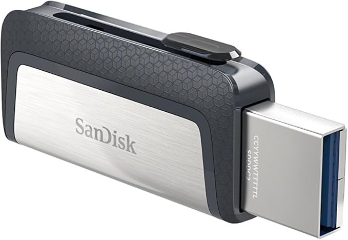 SanDisk Ultra 32GB Dual Drive USB Type-C (Four Pack Bundle) Works with Smartphones Tablets and Computers (SDDDC2-032G-G46) Bundle with (1) Everything But Stromboli 4 Port USB 3.0 Hub