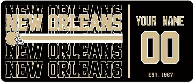 ANTKING New Orleans Mouse Pad Custom Name and Number Desk Pad for Men Women Youth Gifts