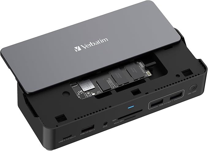 Verbatim USB-C ™Pro Docking Station 15-in-1 - SSD Enclosure Black 32173