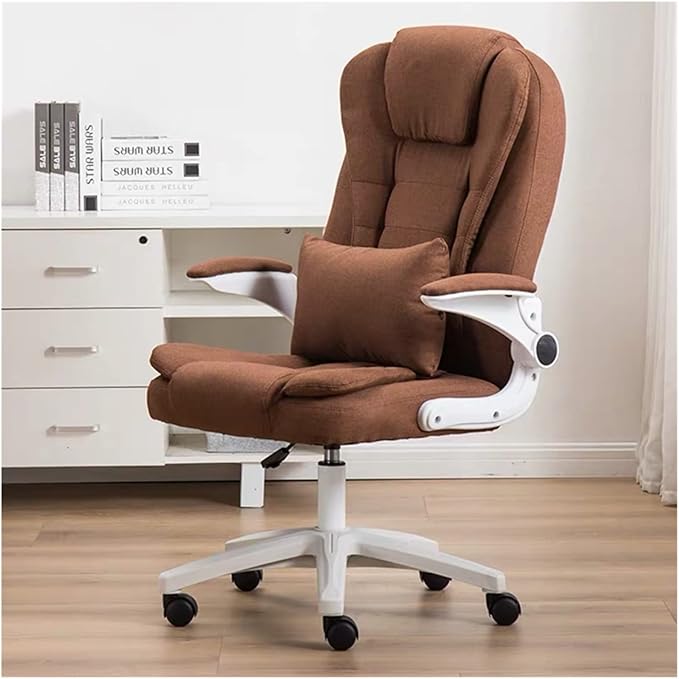 Adjustable Office Computer Chair with Armrest Students Computer Chair Office Swivel Massage Chair Home Lifting Adjustable Gaming Chair(Amber)