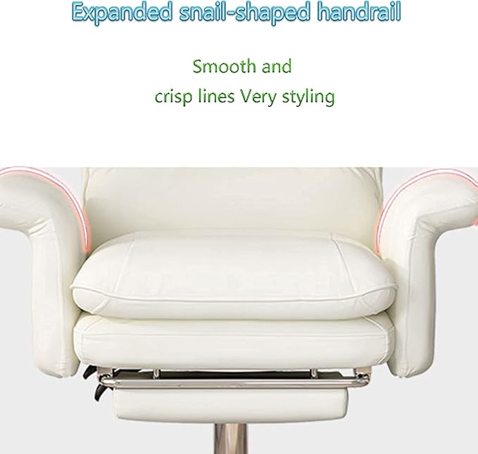 Computer Office Chair Swivel Task Chair Gaming Pink Chair Office Chair with Footrest with Adjustable Tilt Angle 360° Swivel High Back Pu Leather Executive Task Chair for Heavy People Home OfficePink