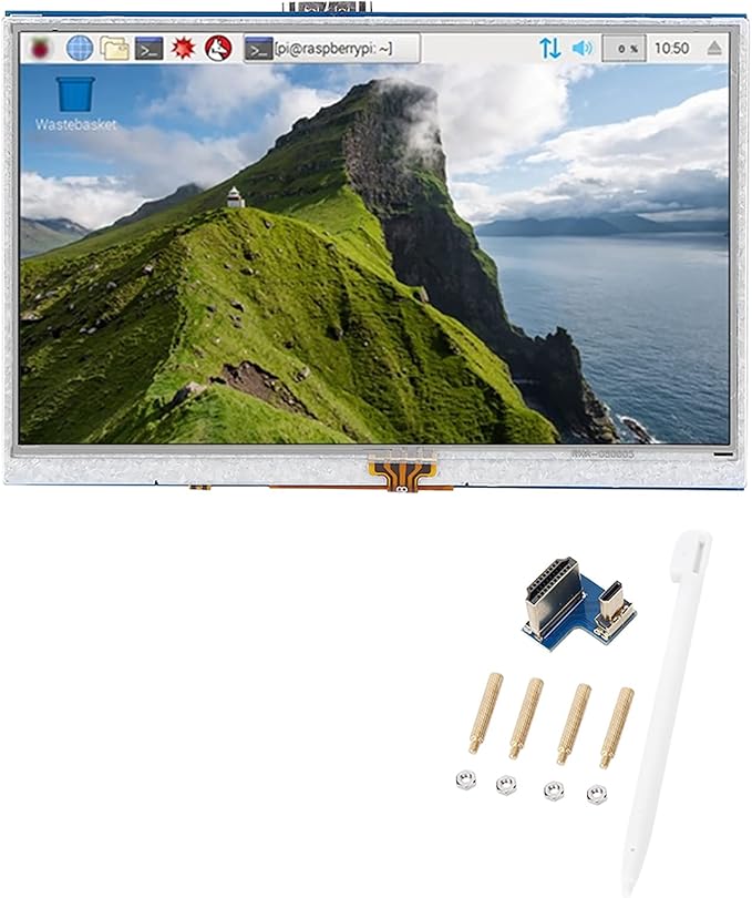 5 Inch HDMI LCD Screen with 4 Wire Resistive Touch 800x480 Resolution Tablet Accessory for 3b 4B - Easy Installation High Definition Display Versatile Use
