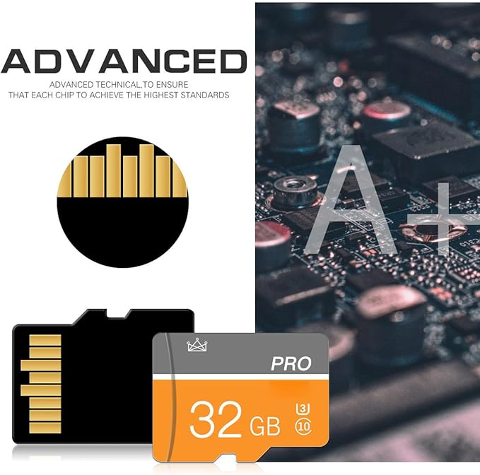32GB Micro Memory Card Class 10 Memory Card with Adapter Fast Speed TF Card for Tablet/Mobile Phone/Camera/Car Audio/Game Console(2 Pcs 32GB)