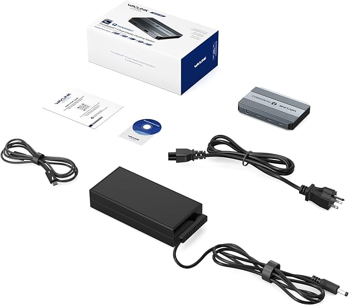 Thunderbolt4 Hub Dual Monitor WAVLINK Thunderbolt4 Hub with 3* Thunderbolt 4 Port 100w PD in USB-A 10Gb for MacBook Pro/Air M1 M2 M3 Thunderbolt 4/3 Laptop