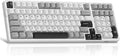 MageGee LIGHT100 Wireless Creamy Keyboard Gasket Structure Hot Swappable Tri-Mode 2.4G/USB-C/BT5.0 RGB Backlit Mechanical Gaming Keyboard for Win/Mac/PC PBT Keycap 4000mAh Battery Grey