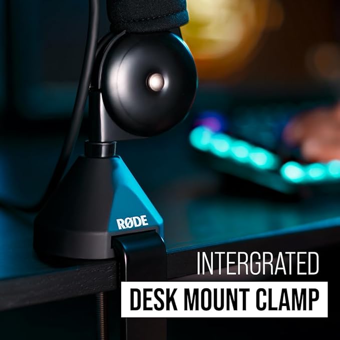 RØDE PodMic USB Versatile Dynamic Broadcast Microphone With XLR and USB Connectivity for Podcasting Streaming Gaming Music-Making and Content Creation &amp PSA1 Swivel Mount Studio Microphone Boom