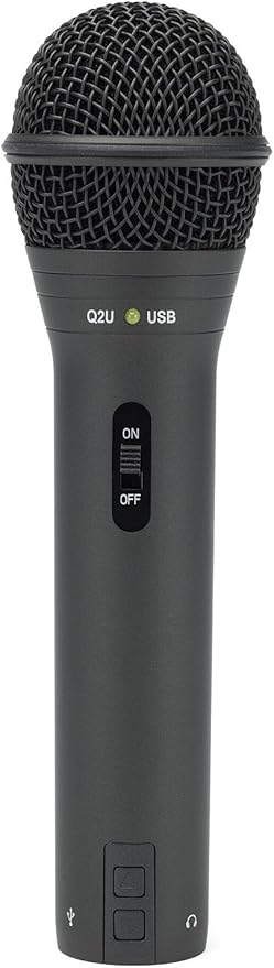 SAMSON Q2U USB/XLR Dynamic Microphone Recording and Podcasting Pack (Black)