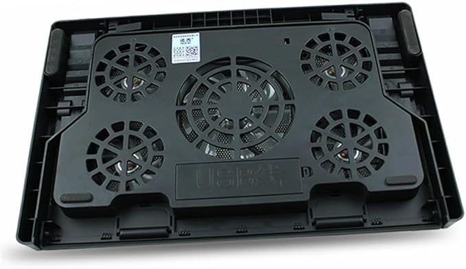 Angoily USB Laptop Cooling Pad with Ultra-Quiet Fans Multi-Angle Adjustable Stand Anti-Skid Heatsink Base Dual USB Hub LED Lights Design for Heat Dissipation and Enhanced Laptop