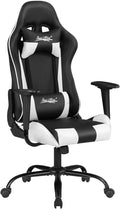 Gaming Chair Ergonomic Office Chair Racing Executive Ergonomic Adjustable Swivel Task ChairWhite