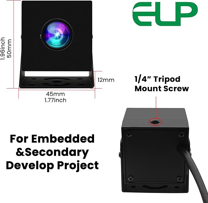 ELP 1080P 120fps USB Camera for Computer - 12MP Wide Angle PC Camera with High Speed and Mini Design for Desktop Industrial Security and Raspberry Pi