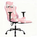 Ergonomic Gaming Chair - Reclining Computer Chair with Lumbar Support &amp Headrest Pillow Adjustable Footrests 90-135° Recline for Home Office &amp Gaming Heavy Duty 250lbs Capacity Pink