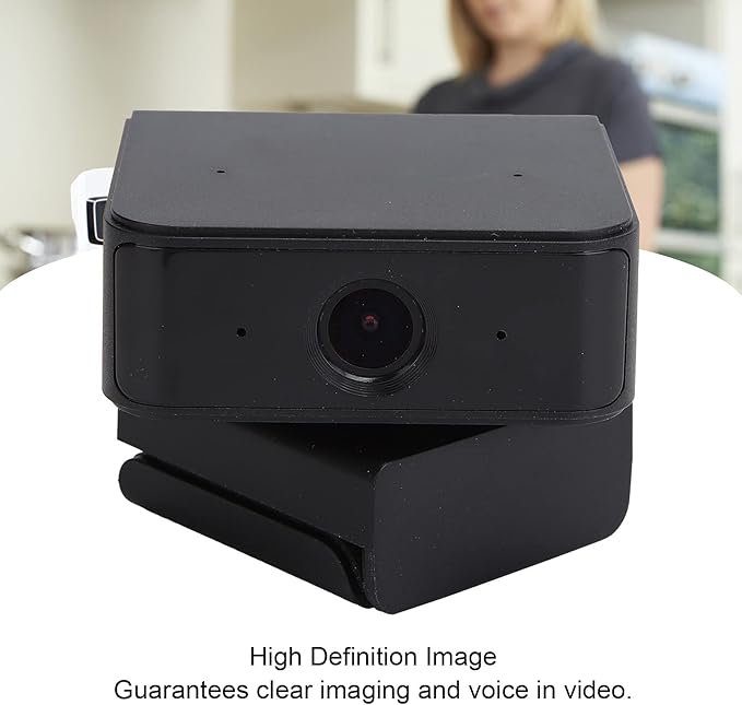 Video Camera 1080P with Microphone Object Tracking USB Camera 360° Rotation HD Webcam for Video Chatting Live Streaming Online Courses Plug and Play Noise Cancelling Mic