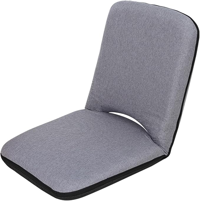 Floor Chair Office Chair with Removable Washable Cover Folding Floor Gaming Chair for Bed Lounging Reading(Grey)
